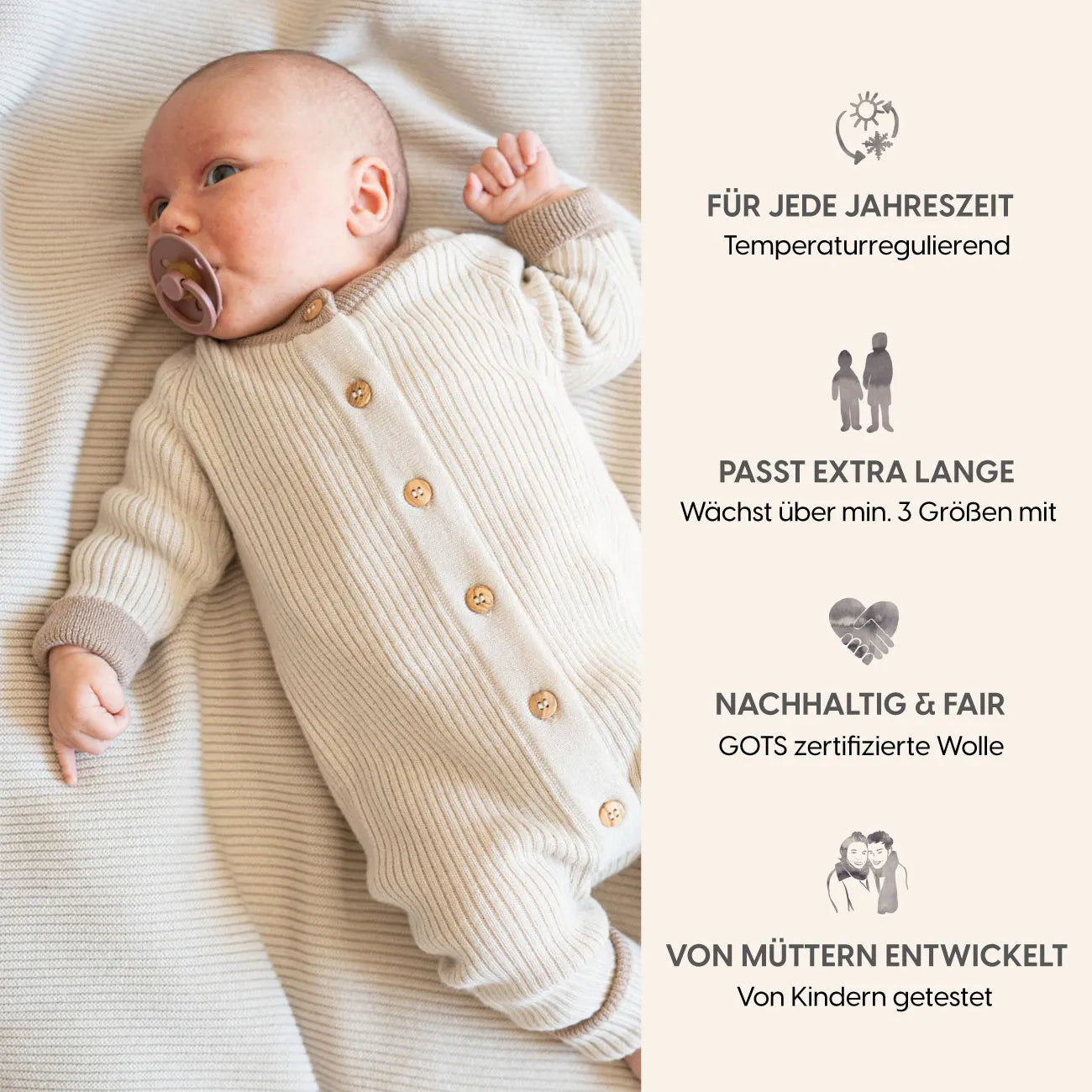 THE WOOLLY ONESIE TWO-TONE - chocolate