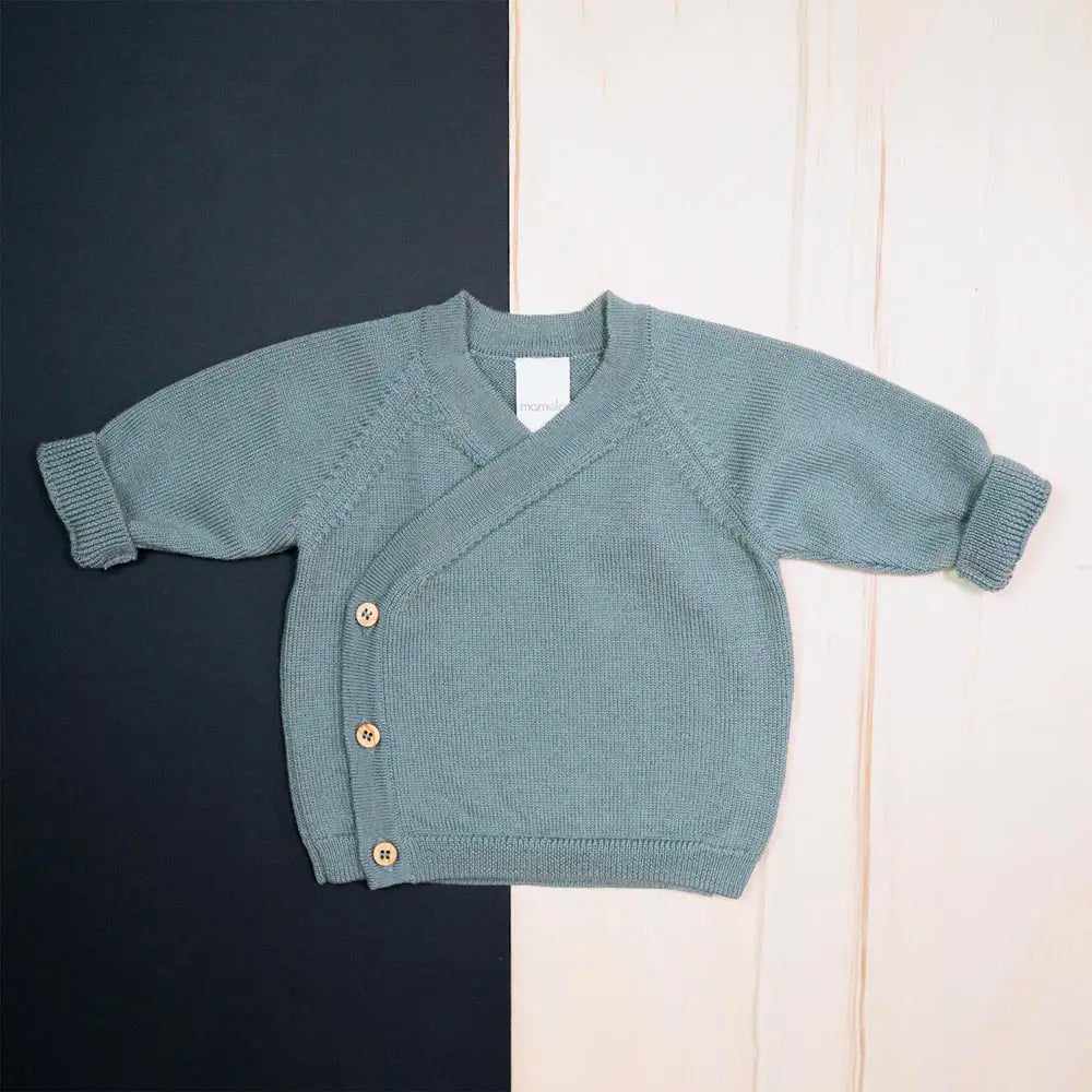 THE WOOLLY BABY JACKET - sage