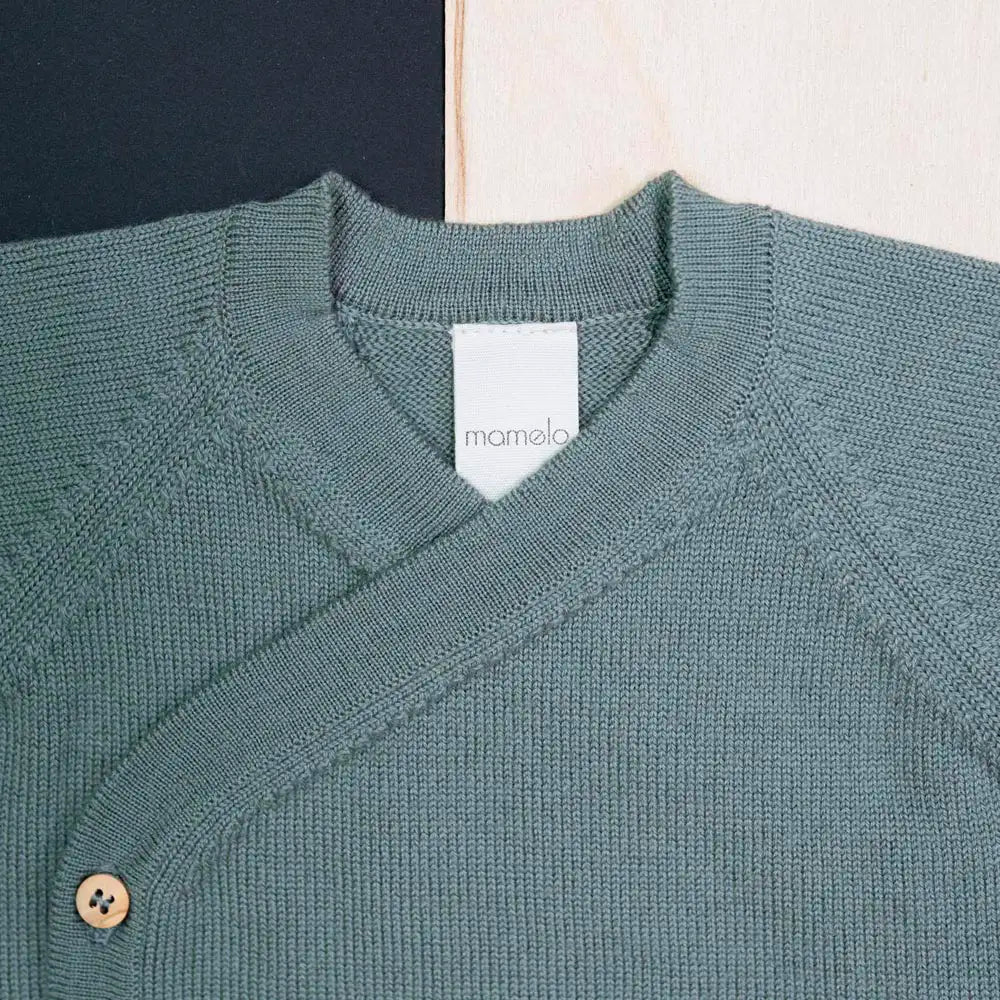 THE WOOLLY BABY JACKET - sage