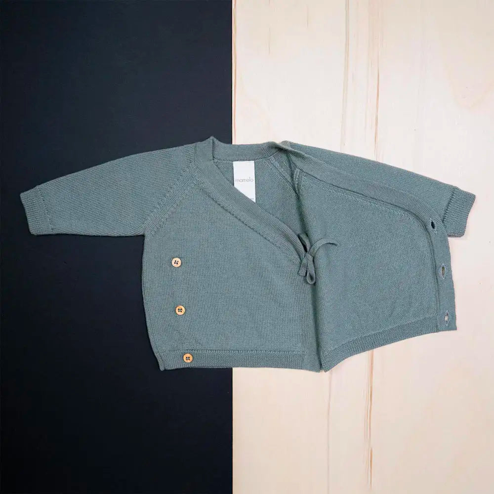 THE WOOLLY BABY JACKET - sage