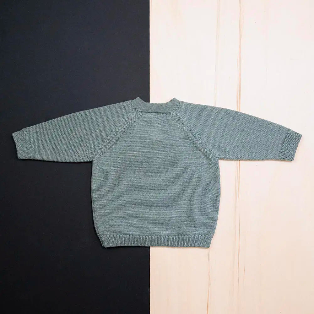 THE WOOLLY BABY JACKET - sage