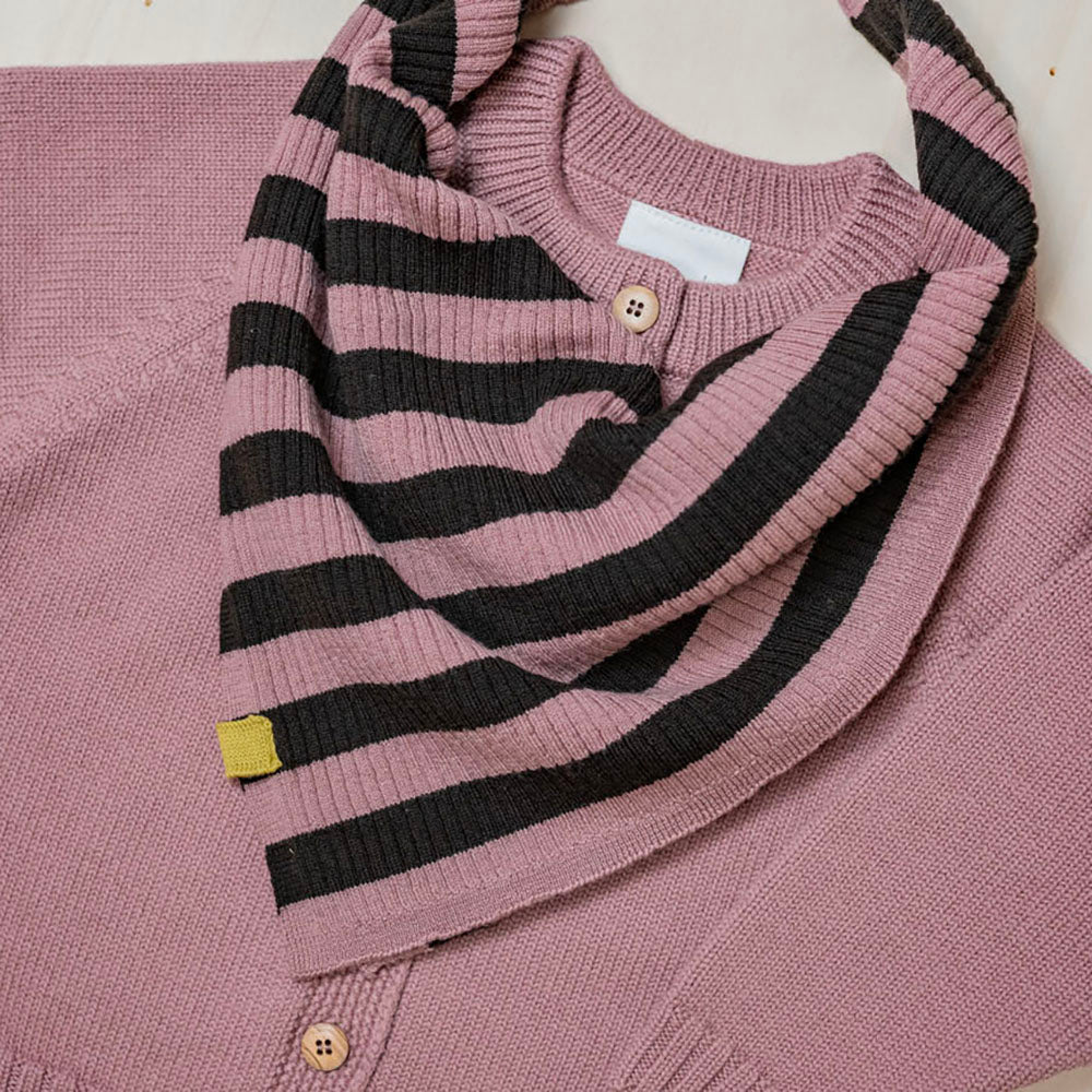 THE WOOLLY SCARF KIDS - stripe rose
