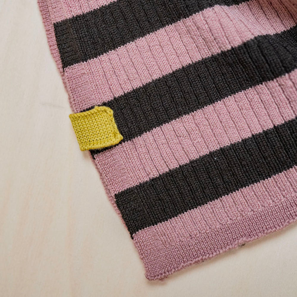 THE WOOLLY SCARF KIDS - stripe rose
