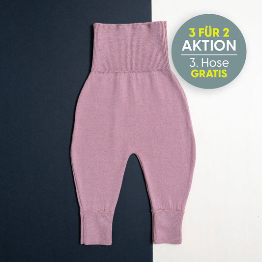 THE WOOLLY BABY PANTS - rose