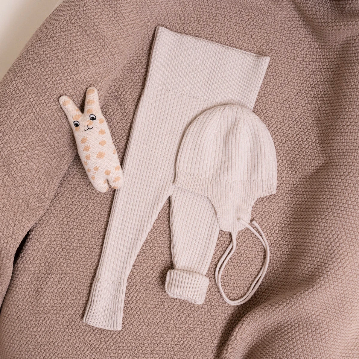 THE WOOLLY BABY LEGGINGS - sand