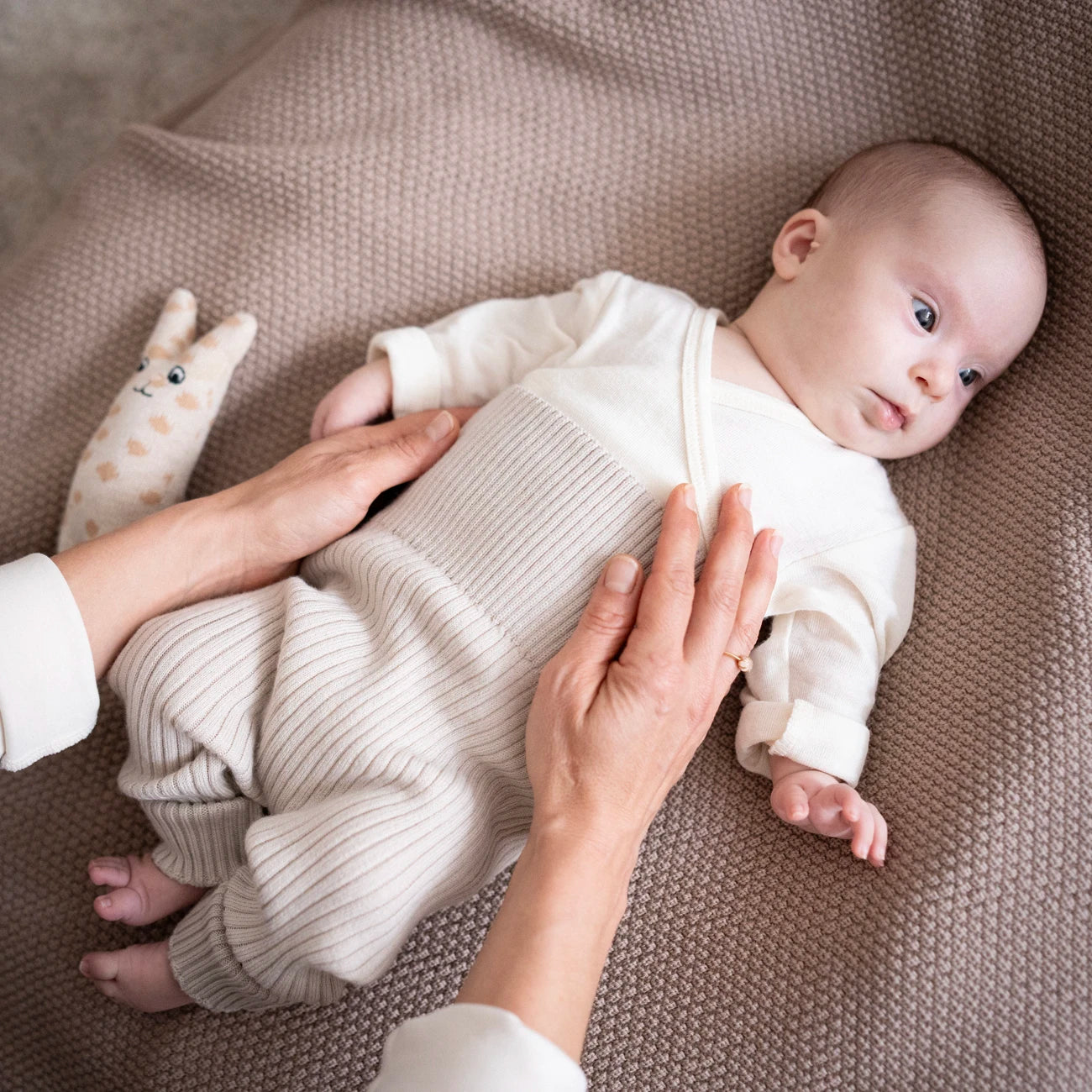 THE WOOLLY BABY LEGGINGS - sand