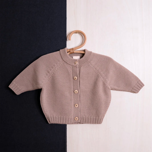 THE WOOLLY CARDIGAN - cappuccino