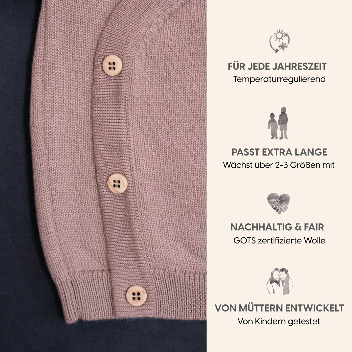 THE WOOLLY BABY JACKET - cappuccino