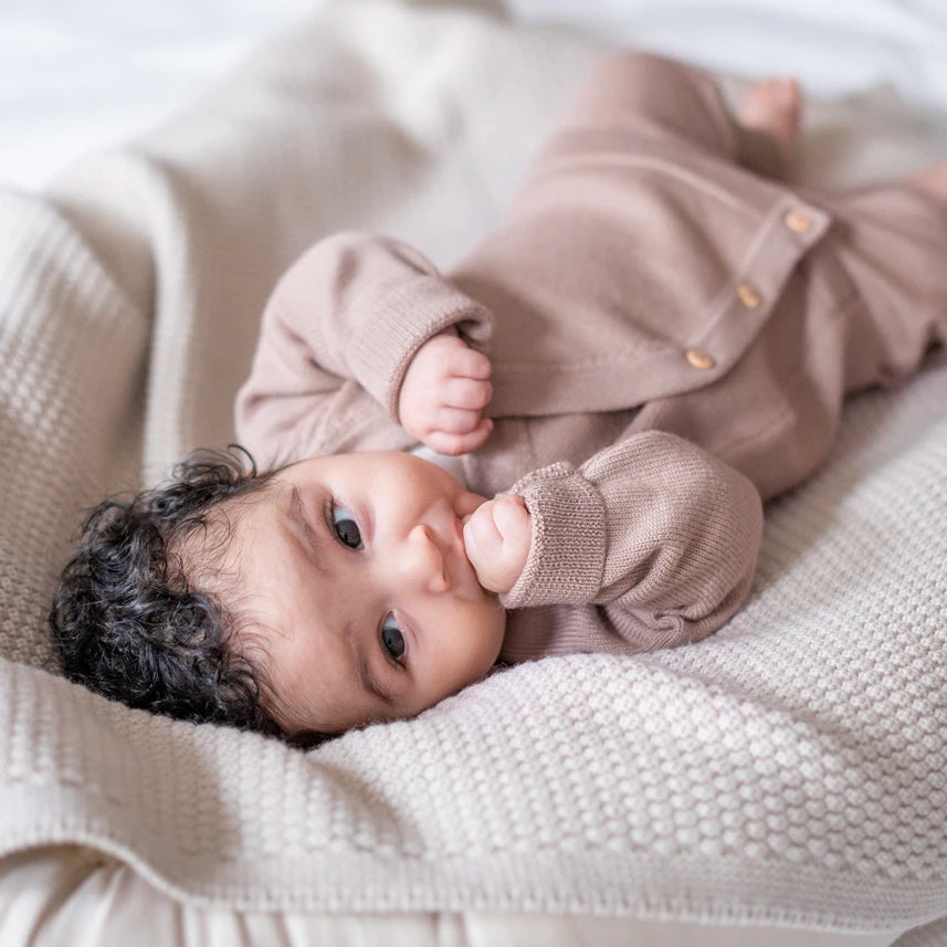 THE WOOLLY BABY JACKET - cappuccino