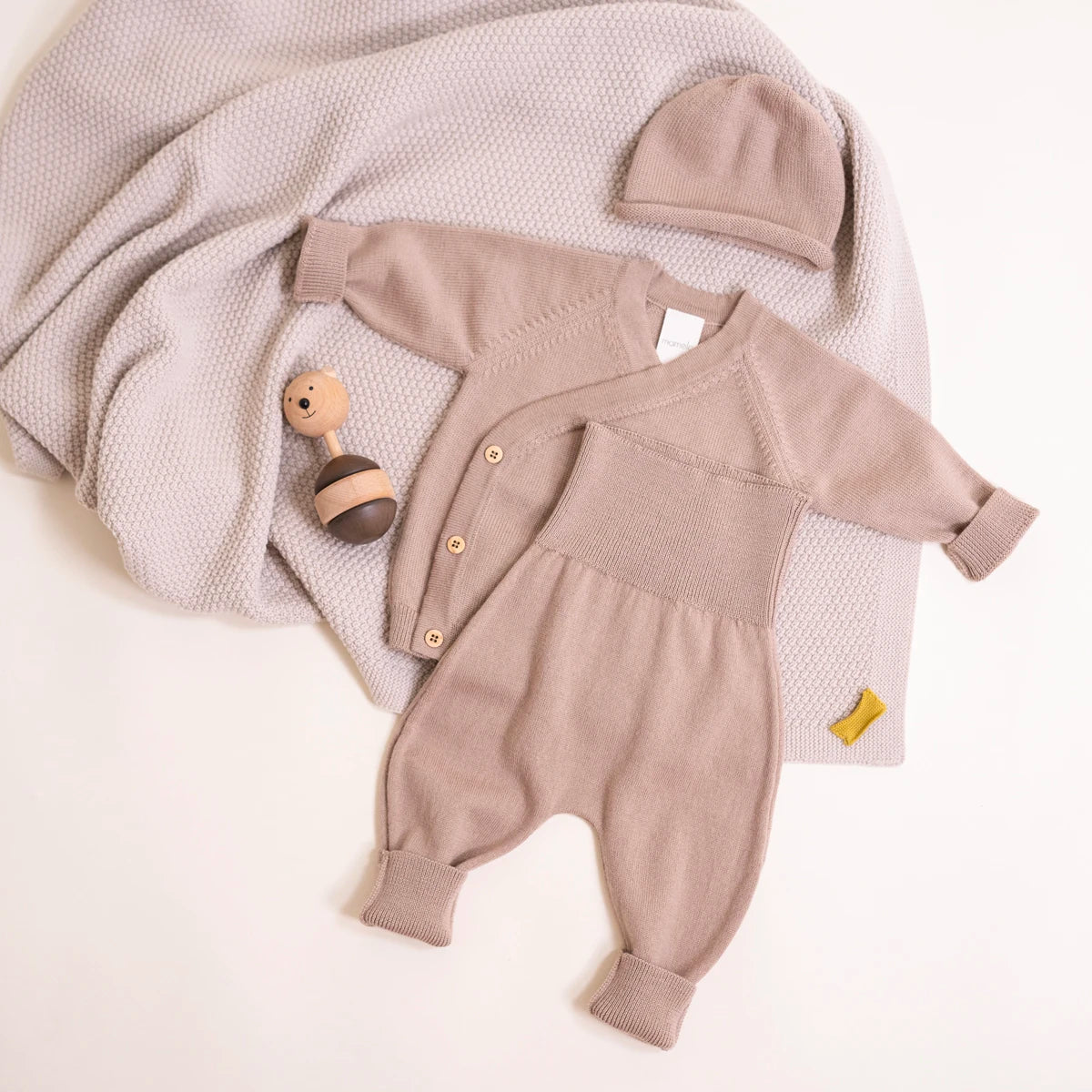 THE WOOLLY BABY JACKET - cappuccino