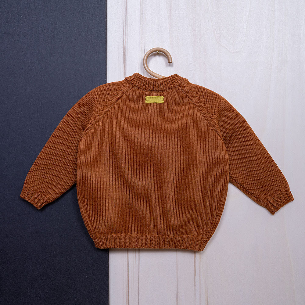the woolly cardigan - cognac