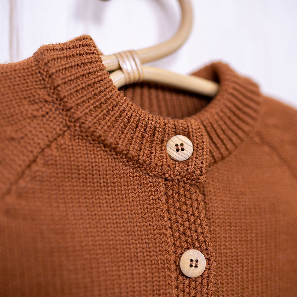 the woolly cardigan - cognac