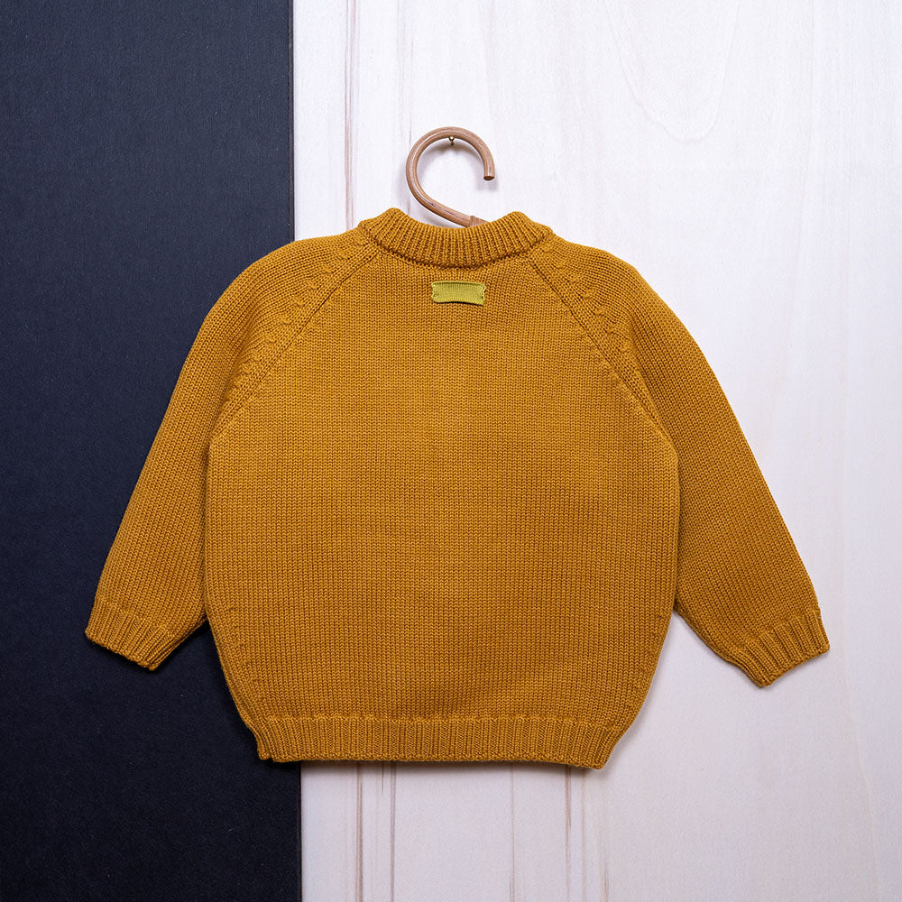 the woolly cardigan - curry