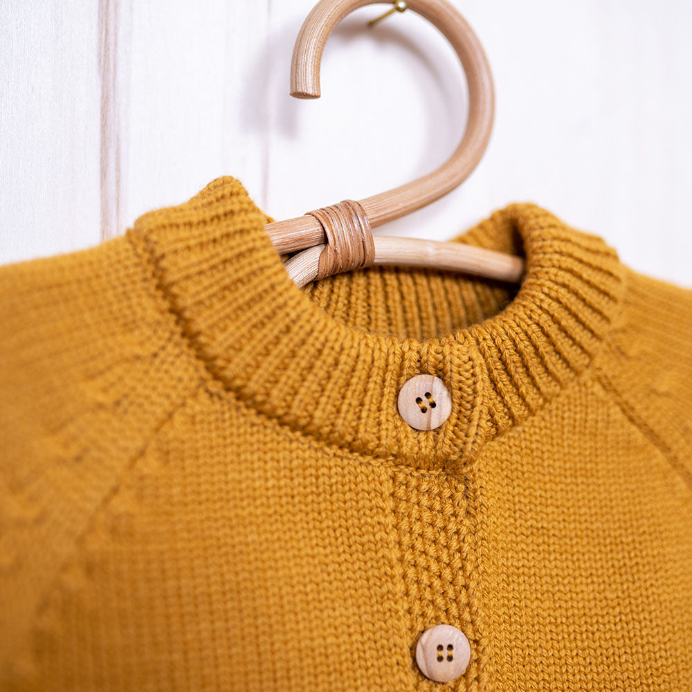 the woolly cardigan - curry