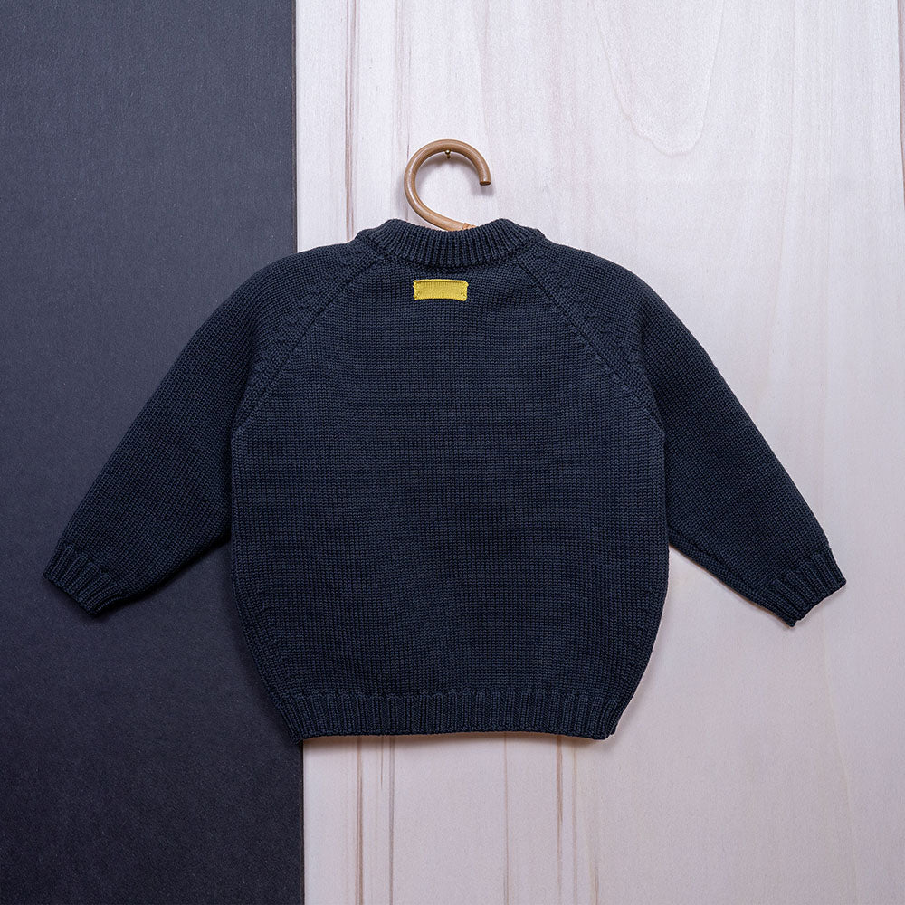 the woolly cardigan - dark grey