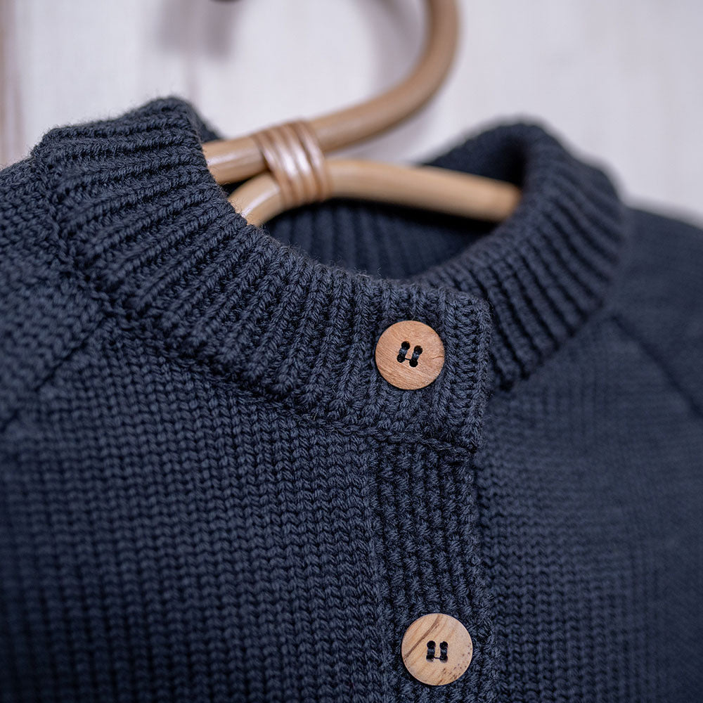 the woolly cardigan - dark grey
