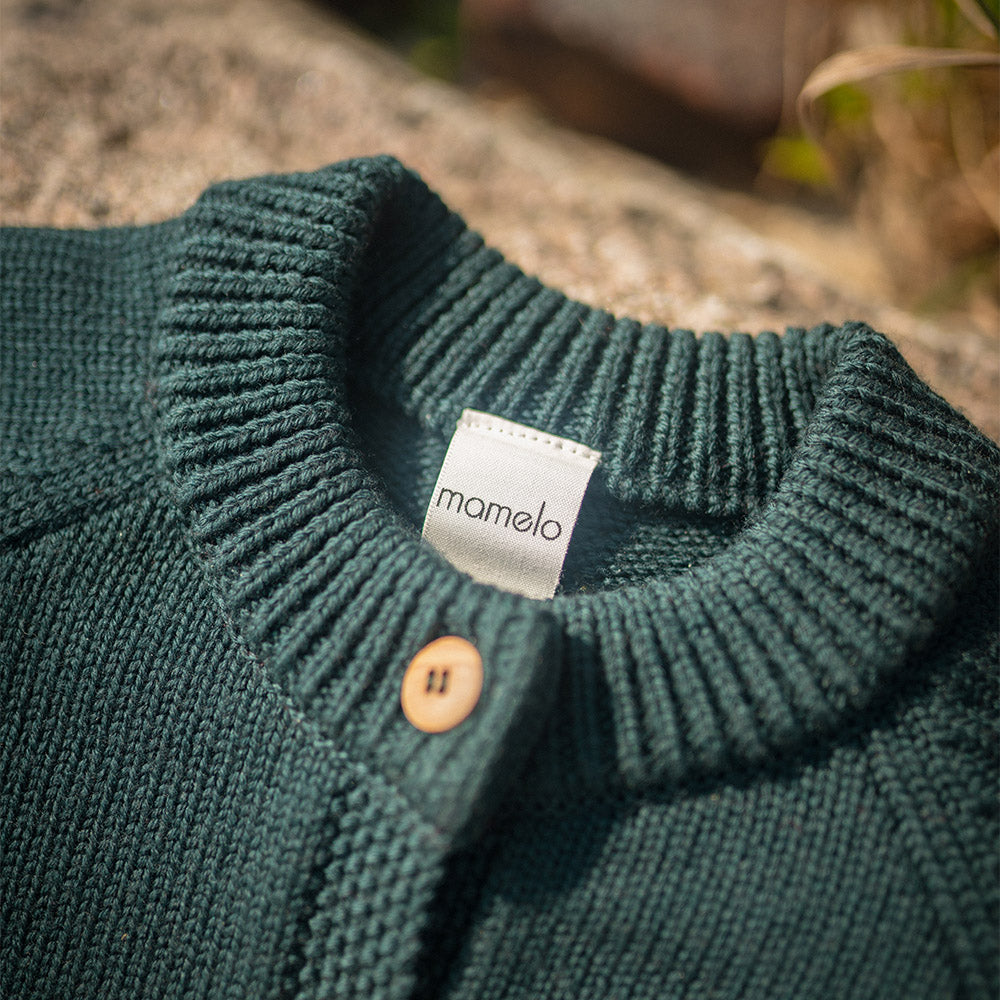 THE WOOLLY CARDIGAN - petrol
