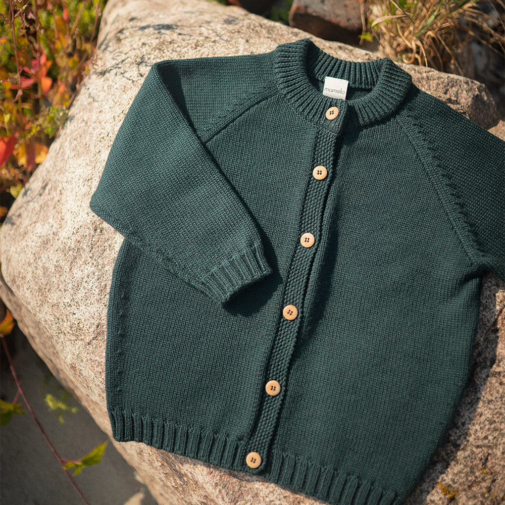 THE WOOLLY CARDIGAN - petrol
