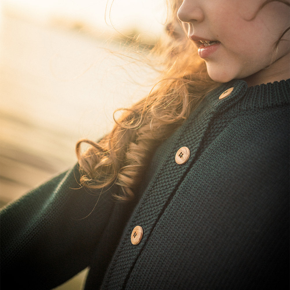 THE WOOLLY CARDIGAN - petrol