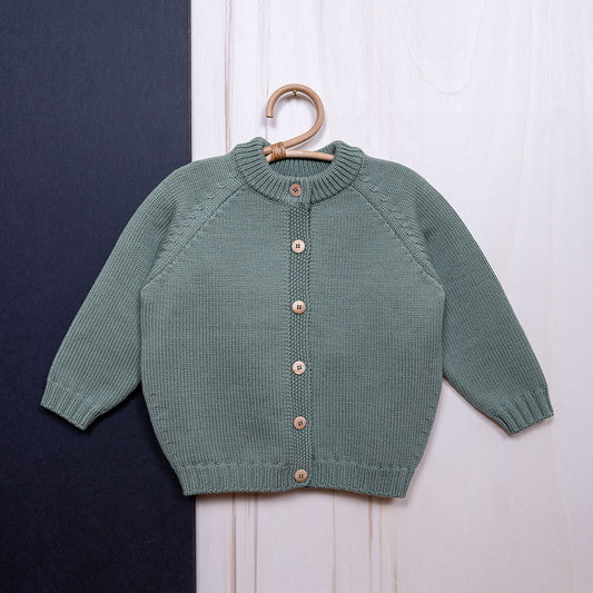 the woolly cardigan - sage