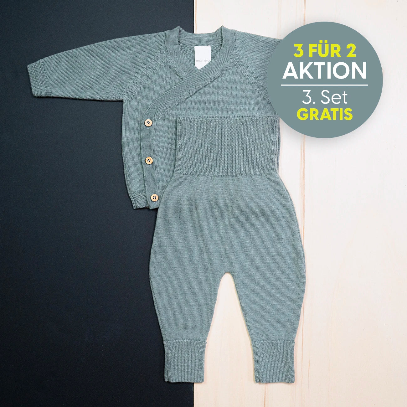 KLEINES KUSCHEL-SET - sage