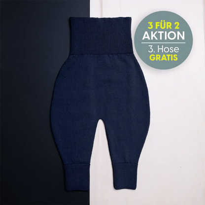 THE WOOLLY BABY PANTS - midnight blue