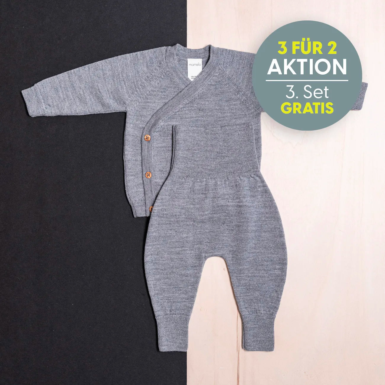 KLEINES KUSCHEL-SET - cloud grey
