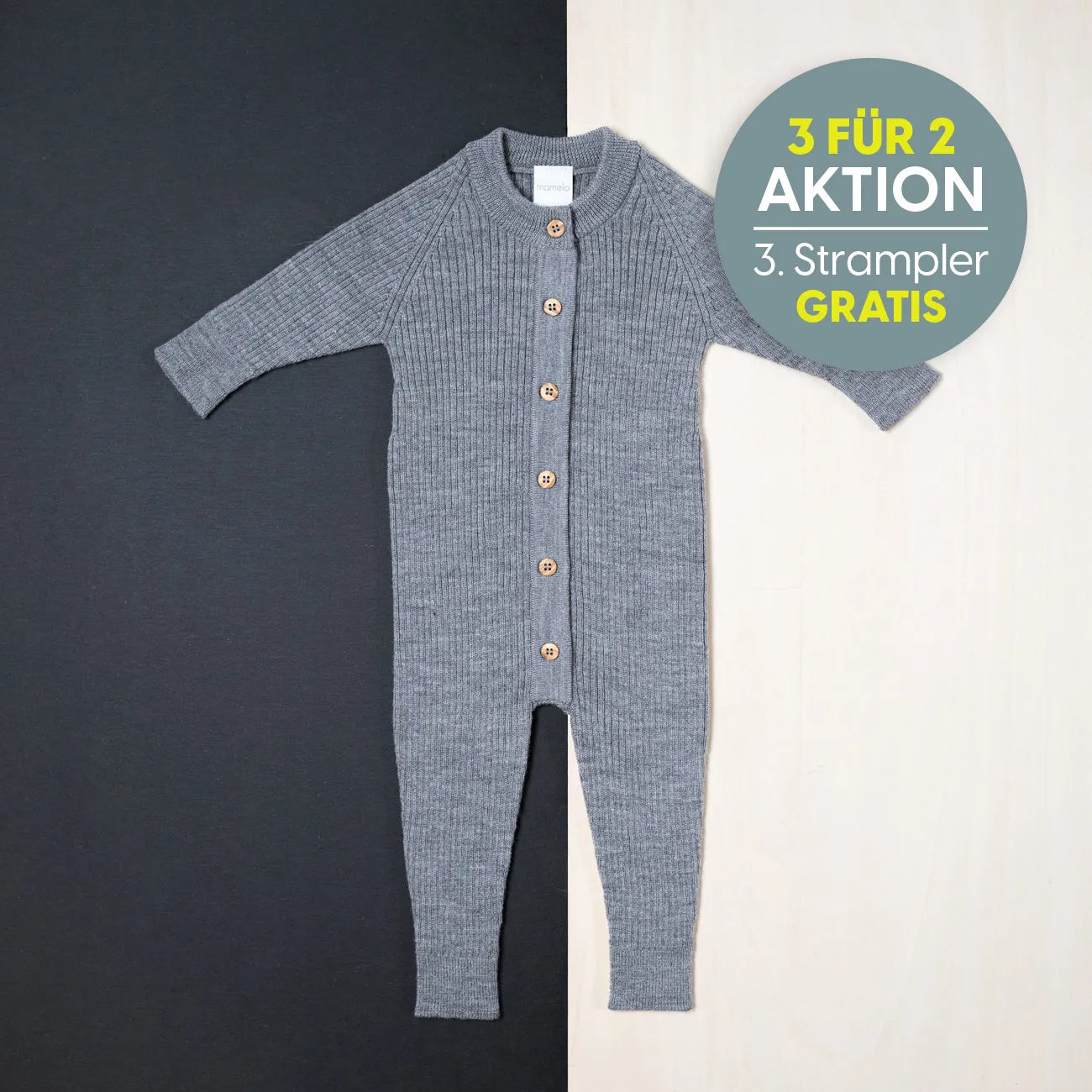 THE WOOLLY ONESIE - cloud grey
