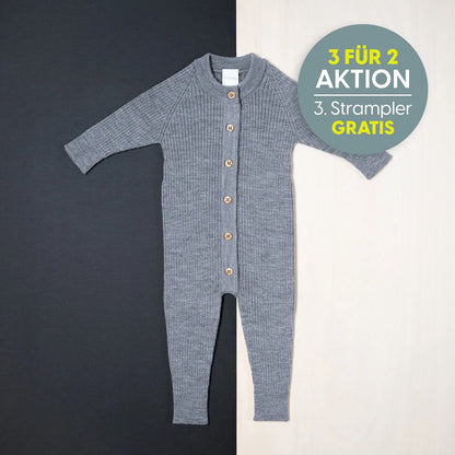 THE WOOLLY ONESIE - cloud grey