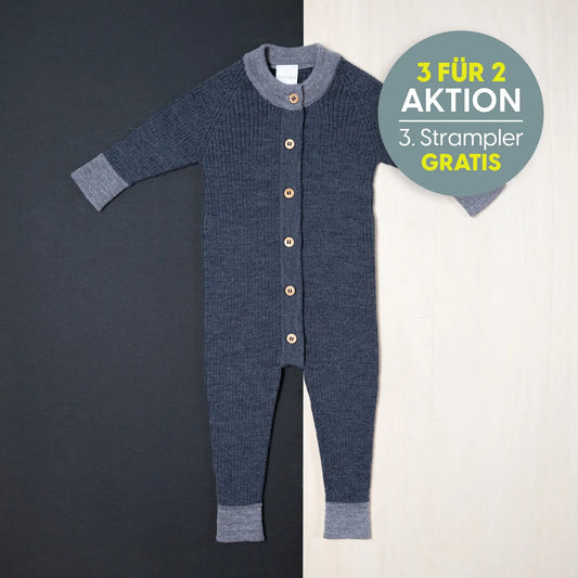 THE WOOLLY ONESIE TWO-TONE - graphite grey