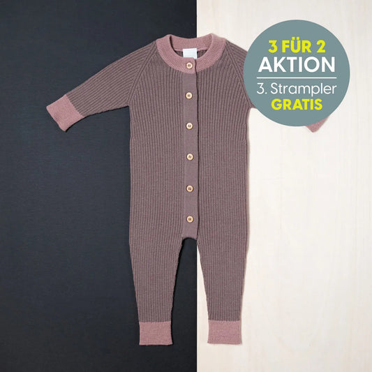 THE WOOLLY ONESIE TWO-TONE - mauve