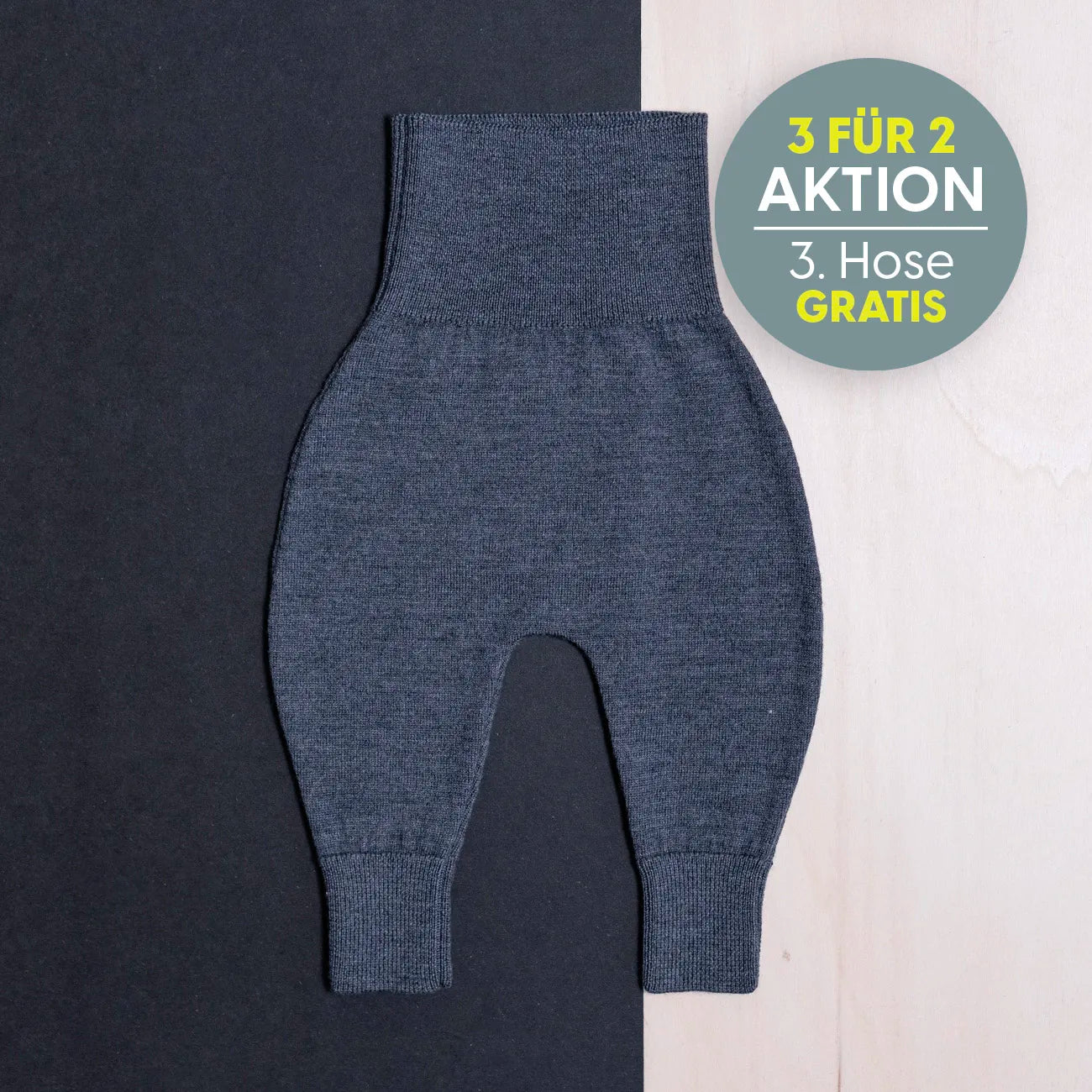 THE WOOLLY BABY PANTS - graphite grey