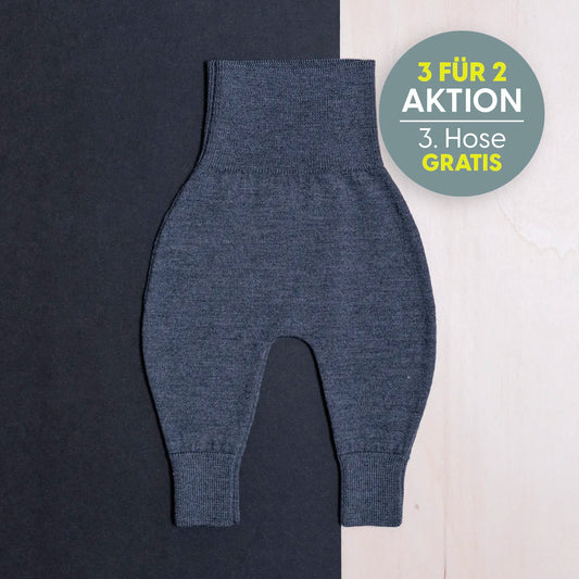 THE WOOLLY BABY PANTS - graphite grey