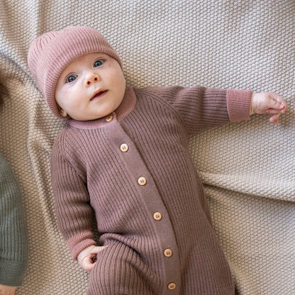 THE WOOLLY ONESIE TWO-TONE - mauve