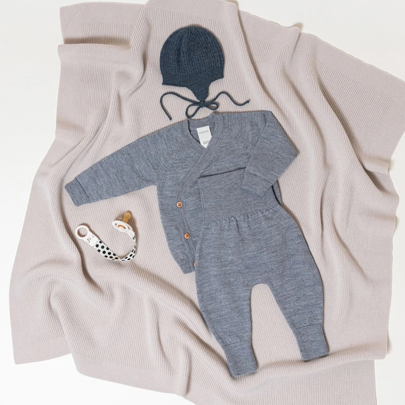 THE WOOLLY BABY PANTS - cloud grey