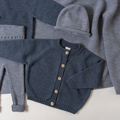 THE WOOLLY CARDIGAN - graphite grey