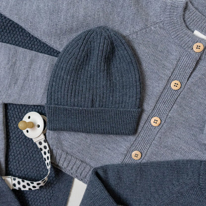 THE WOOLLY CARDIGAN - cloud grey