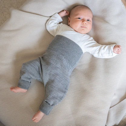 THE WOOLLY BABY PANTS - cloud grey