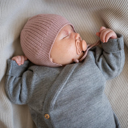 THE WOOLLY BABY JACKET - cloud grey