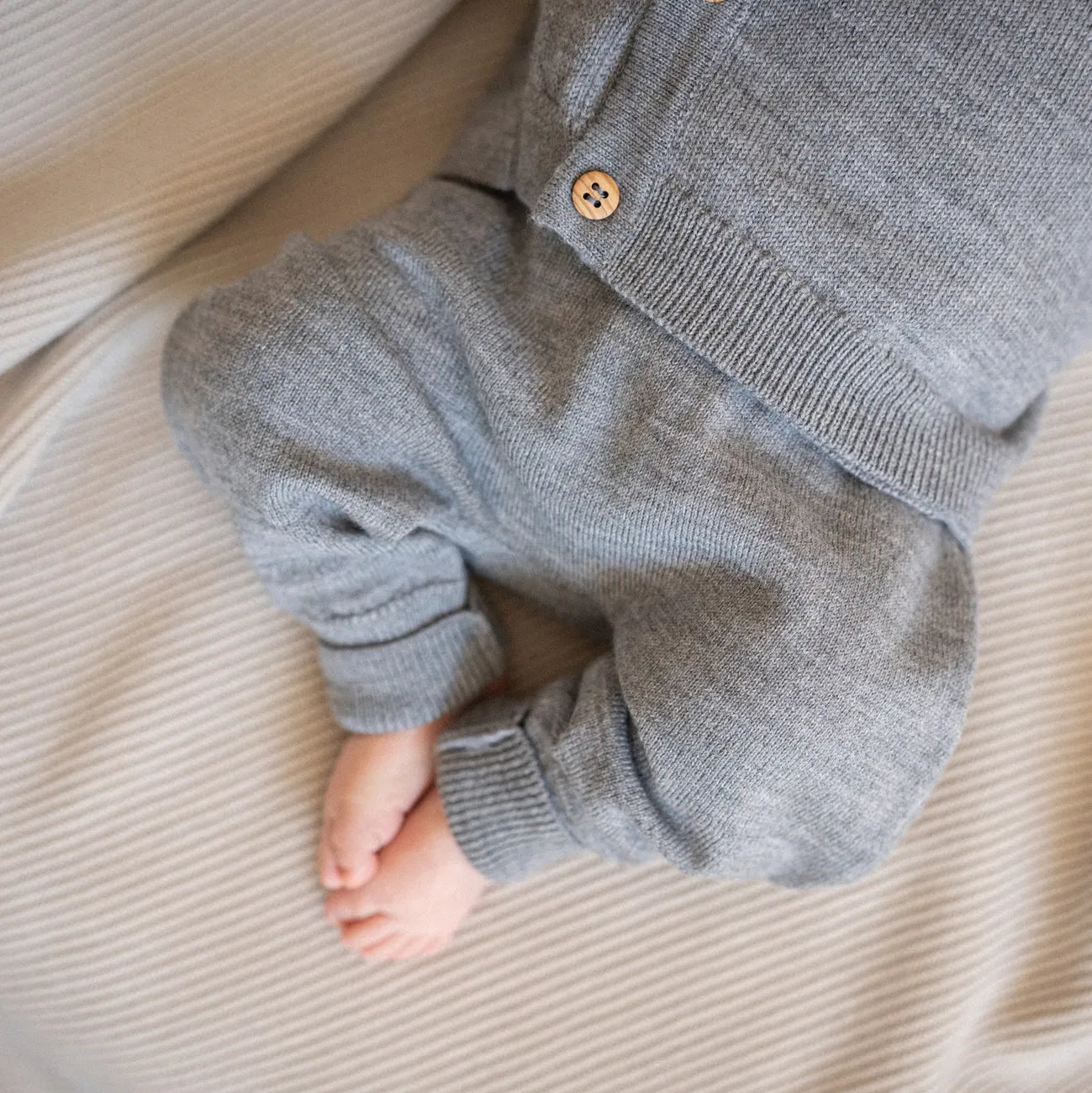 THE WOOLLY BABY PANTS - cloud grey