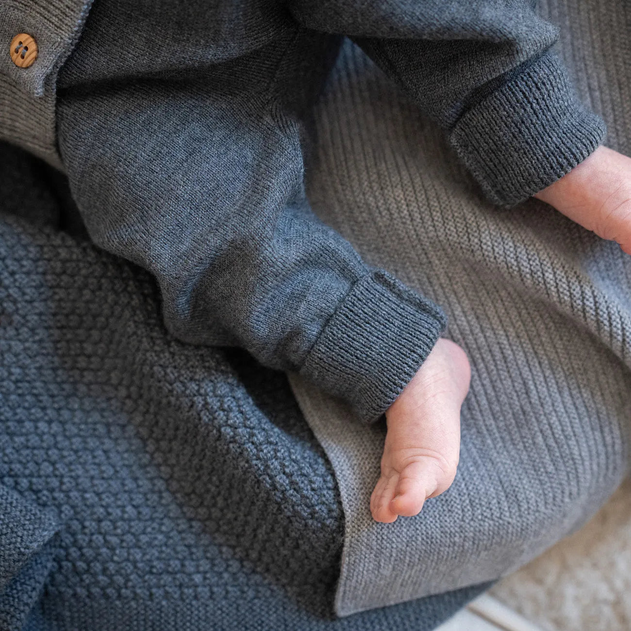 THE WOOLLY BABY PANTS - graphite grey