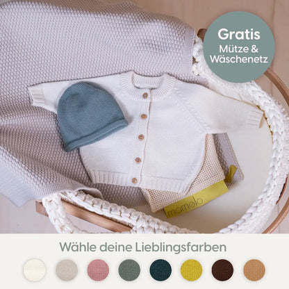 GROSSES KUSCHEL-SET STRICKJACKE