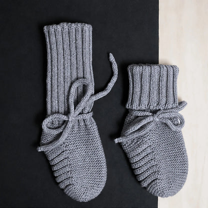 THE WOOLLY BABY BOOTIE - cloud grey