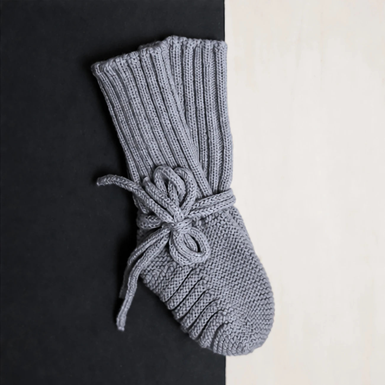 THE WOOLLY BABY BOOTIE - cloud grey