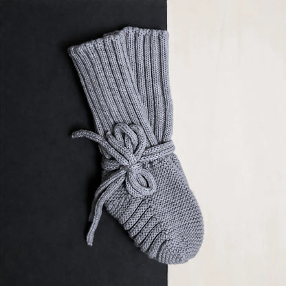 THE WOOLLY BABY BOOTIE - cloud grey
