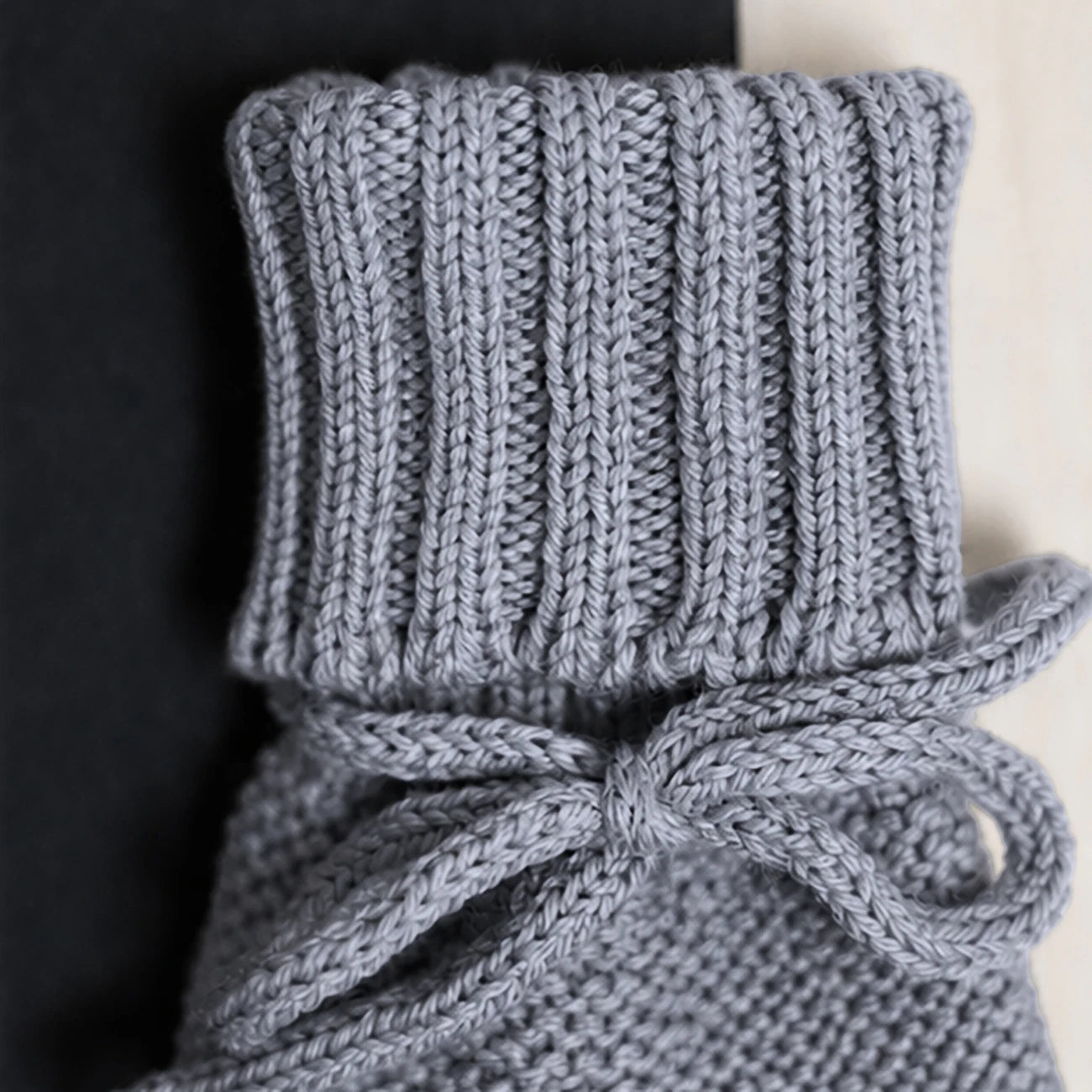THE WOOLLY BABY BOOTIE - cloud grey
