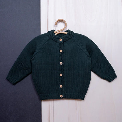 THE WOOLLY CARDIGAN - new petrol