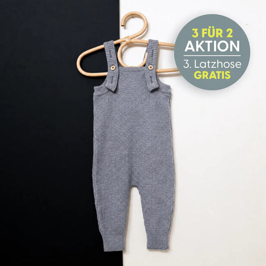 THE WOOLLY BABY JUMPSUIT - cloud grey