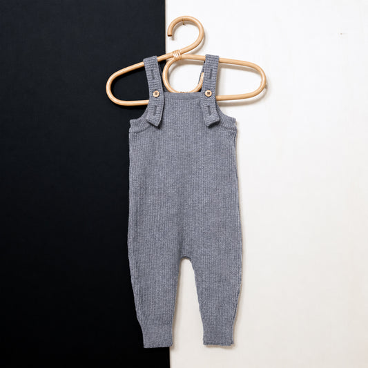 THE WOOLLY BABY JUMPSUIT - cloud grey