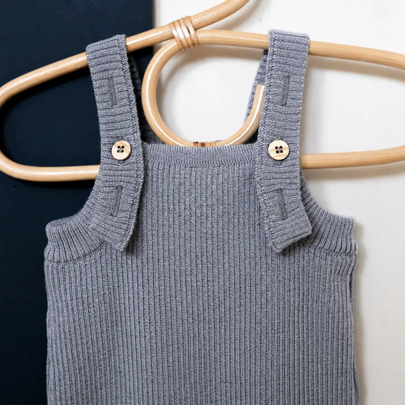 THE WOOLLY BABY JUMPSUIT - cloud grey